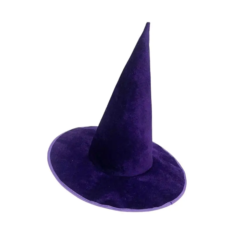 

652F Wizard Hat Halloween Witch Hat Halloween Wizard Cosplay Costume Accessories Witches Witch Hat Wide Brim Pointed Hat
