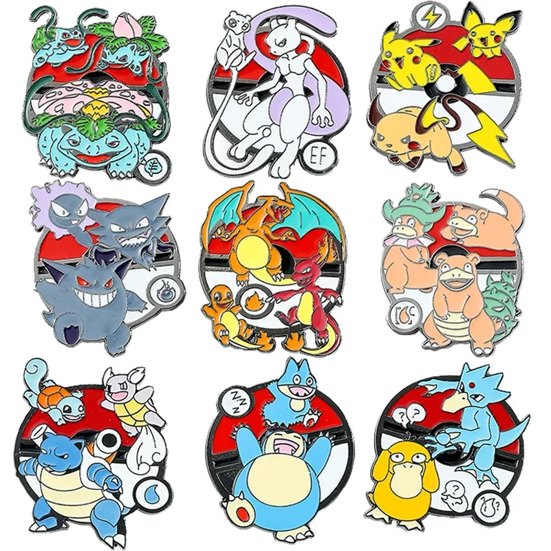 

1 Set Pokemon Pikachu Anime Games Enamel Pin Cartoon Brooches Women Badges Lapel Pins for Backpacks Fashion Jewelry Accessories