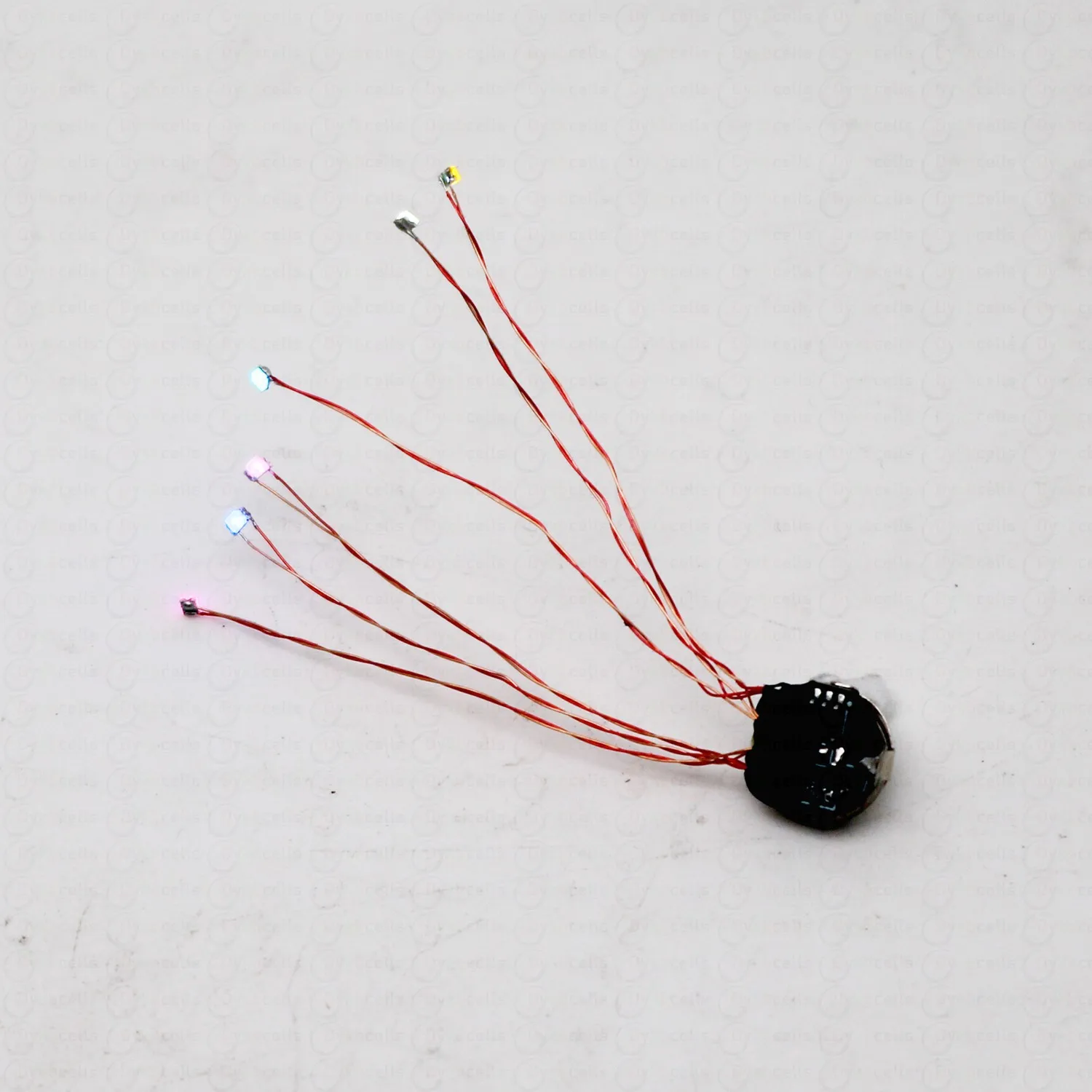 6 cores lâmpada led magnetron modelo de luz com cabo de 5cm com bateria cr927 para diy brinquedo carro iluminação diorama materiais acessório ﻿