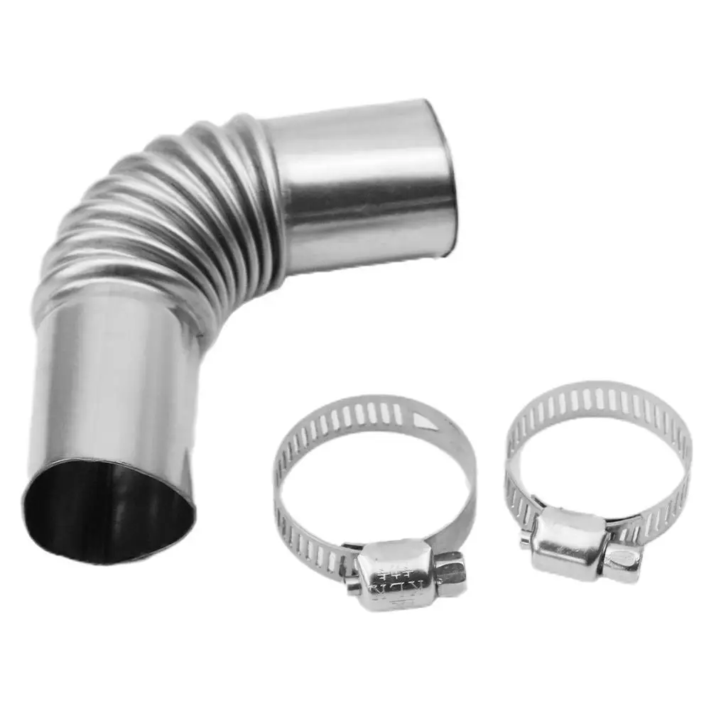 25mm Elbow Pipe Air Diesel Parking Heater Exhaust Pipe Connector w/Clamps For Webasto Diesel Heater