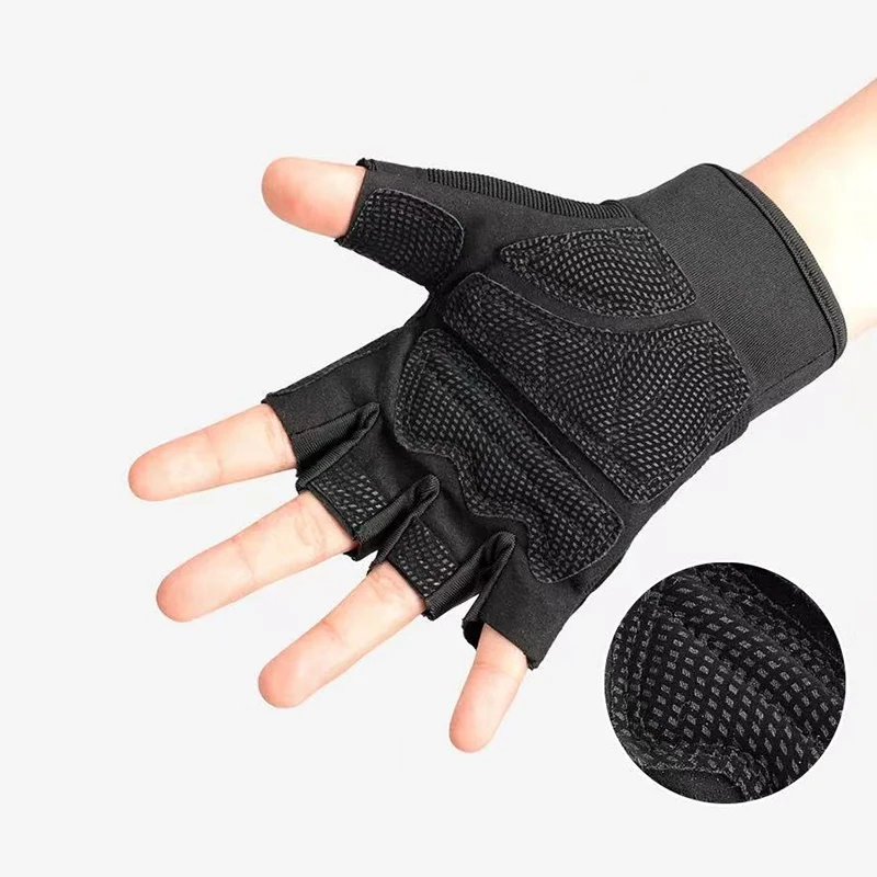 Halbfinger-Anti-Rutsch-Handschuhe, fortschrittliche Handschuhe, geeignet für Radfahren, Wandern, Training, Outdoor-Sportarten. – Detail 3