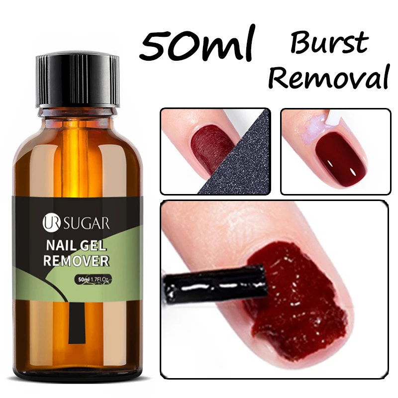 UR SUGAR 50ml Nail Gel Remover Burst Removal Fast&Safe Soak Off Semi Permanente Vernis Nail Art Gel Nail Polish Supplements