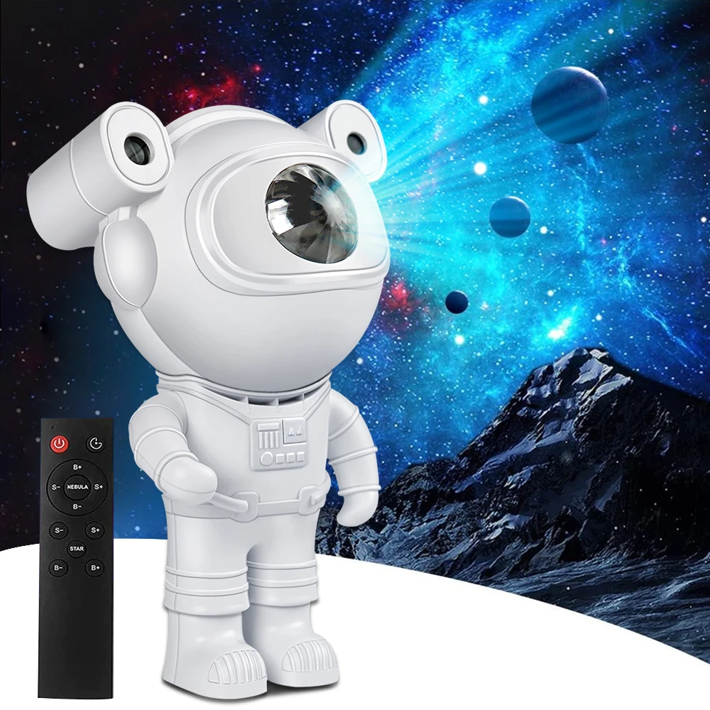 2024 Galaxy Star Projector Starry Sky Night Light Astronaut Lamp Home Room Decor Decoration Bedroom Decorative Luminaires Gift