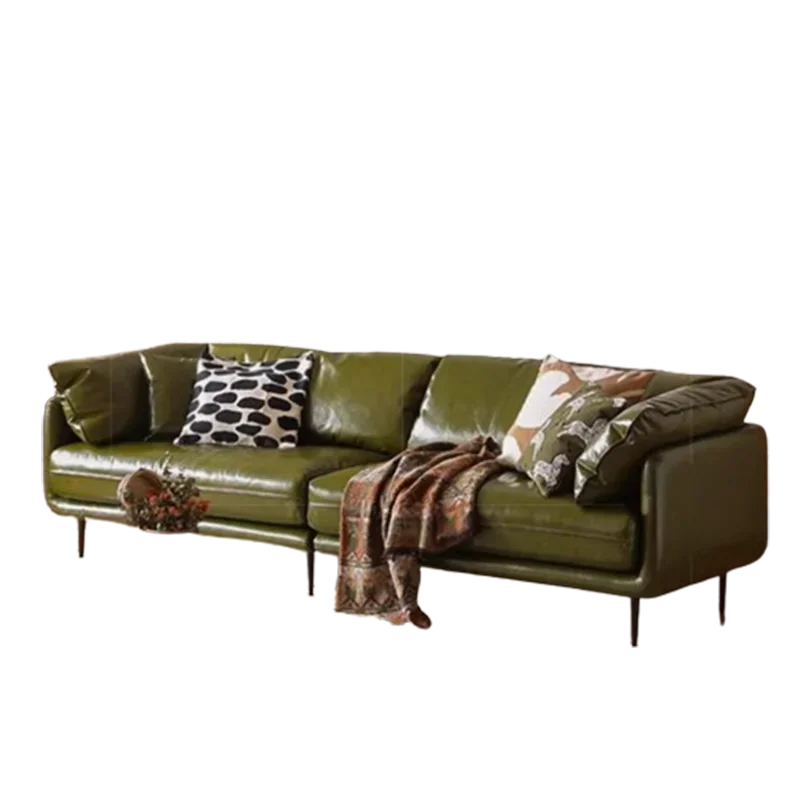 #Water Proof Green Sofa Modern Style Double Designer French Sofa Living Room Sofas Modernos Para Sala Apartment Furniture