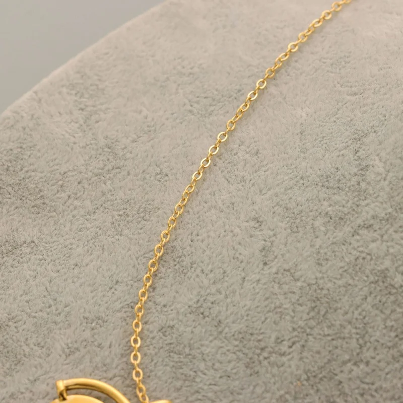 INS Bloggers Same Style Vintage Crescent Roman Coin Necklace Female Light Luxury Minority Design Advanced