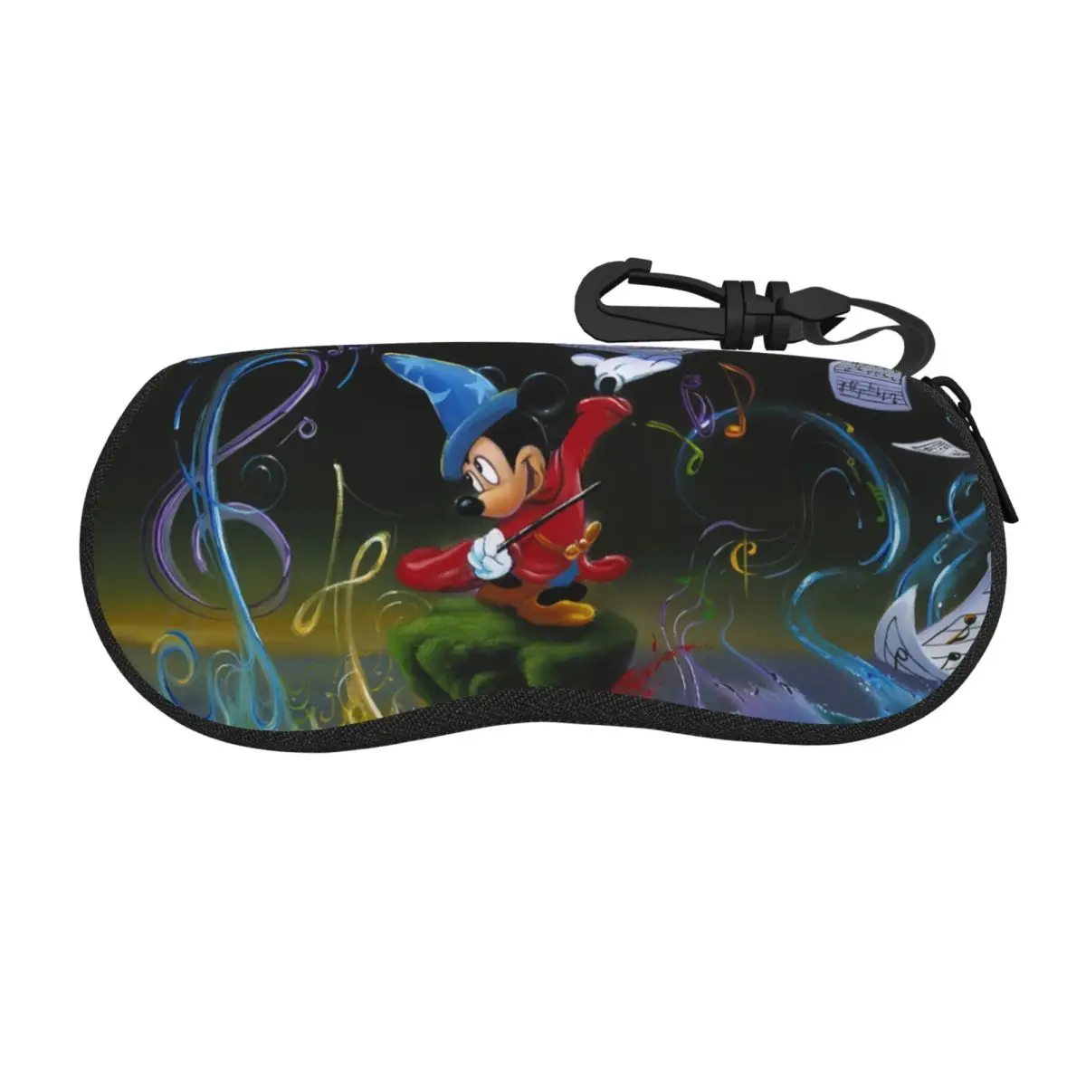 

Custom Fantasia Movies Mickey Mouse Anime Music Eyeglass Glasses Case Women Men Soft Sunglasses Protective Bag