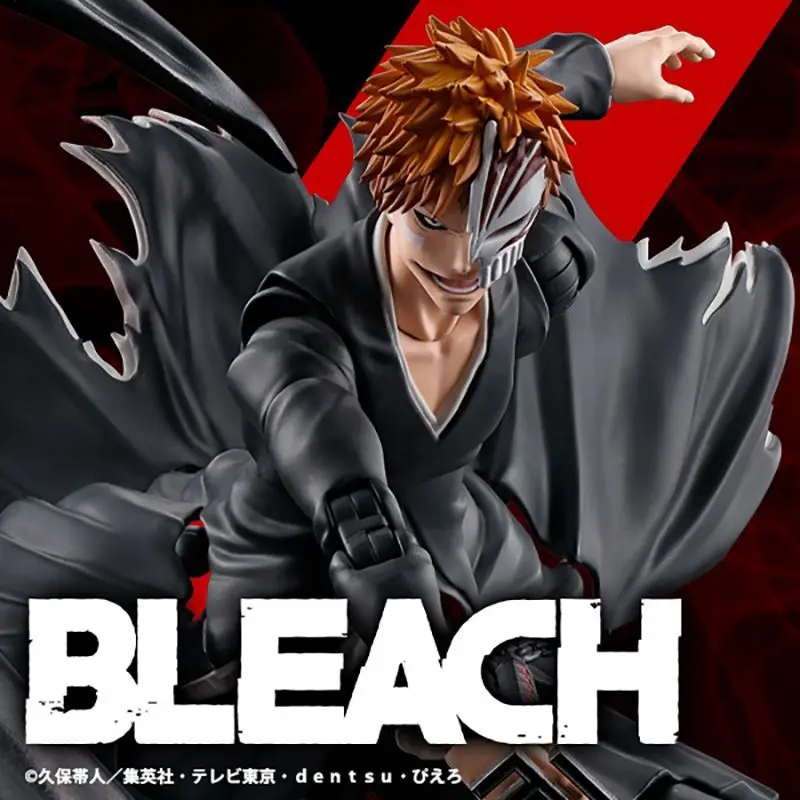 Original BANDAI S.H.Figuarts BLEACH Kurosaki Ichigo GETSUGATENSHO figura de acción de PVC modelo coleccionista genuino estatuilla juguete para regalo