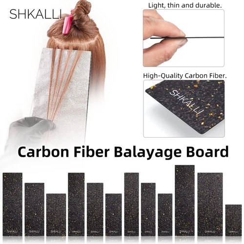 Imagen 2 del producto Tablero de fibra de carbono SHKALLI Foil & Balayage: herramientas profesionales de salón para blanqueamiento, colorear y teñir el cabello