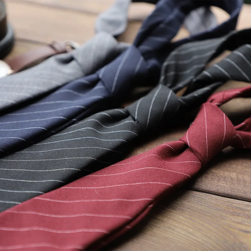 남성 넥타이 클래식 코튼 수제 스키니 스트라이프 넥타이 남성용 좁은 칼라 슬림 캐시미어 캐주얼 넥타이 액세서리 선물