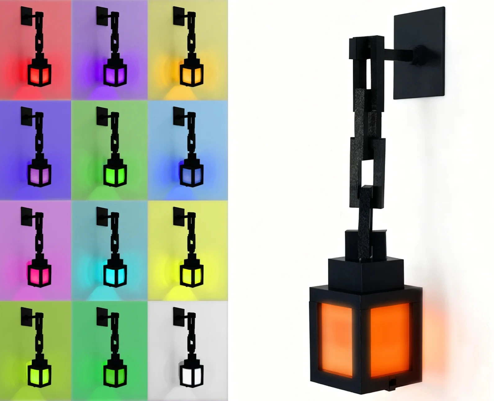 Lanterne Portable Style Pixel, ornement de table, 12 couleurs, décoration intérieure, lumière d'ambiance de Festival, DIY bricolage