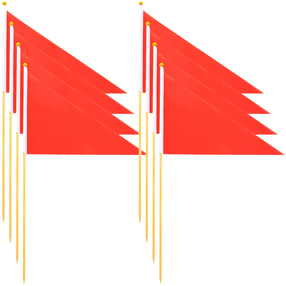 8 pçs bandeiras de marcação de jardim durável bambu poliéster cores brilhantes sistema sprinkler identificação quintal gramado suprimentos