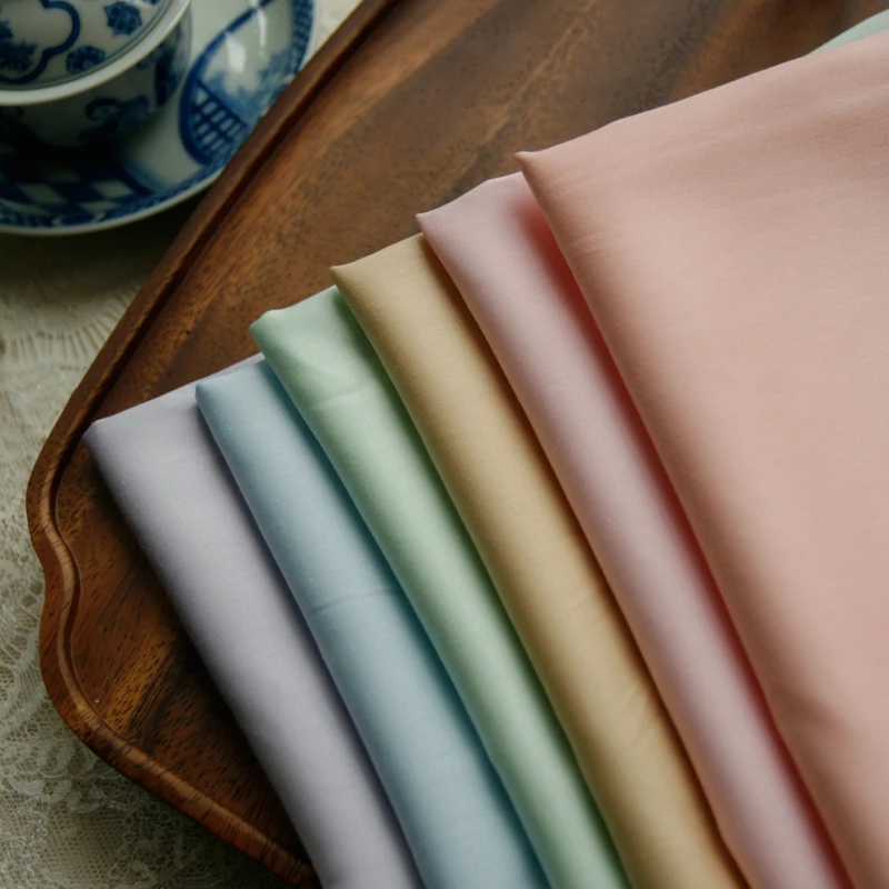 

160x50 см жемчужный блеск, однотонная атласная саржевая рубашка из чистого хлопка, ткань для детской одежды, ручная работа, сделай сам