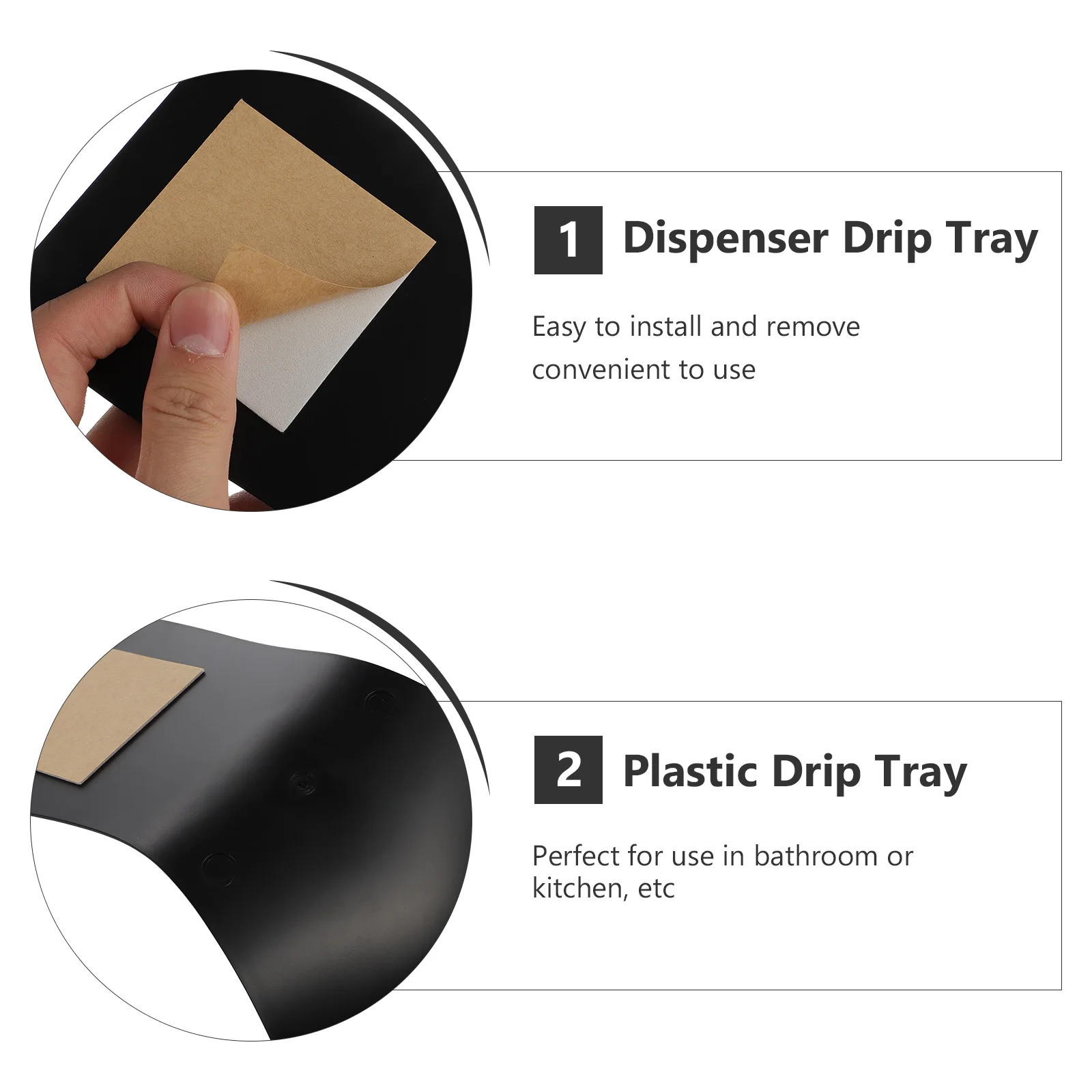 

Leak Proof Tray for Soap Dispenser Catch Drip Kitchen Bathroom Liquid Holder Plastic Material Easy Install Use