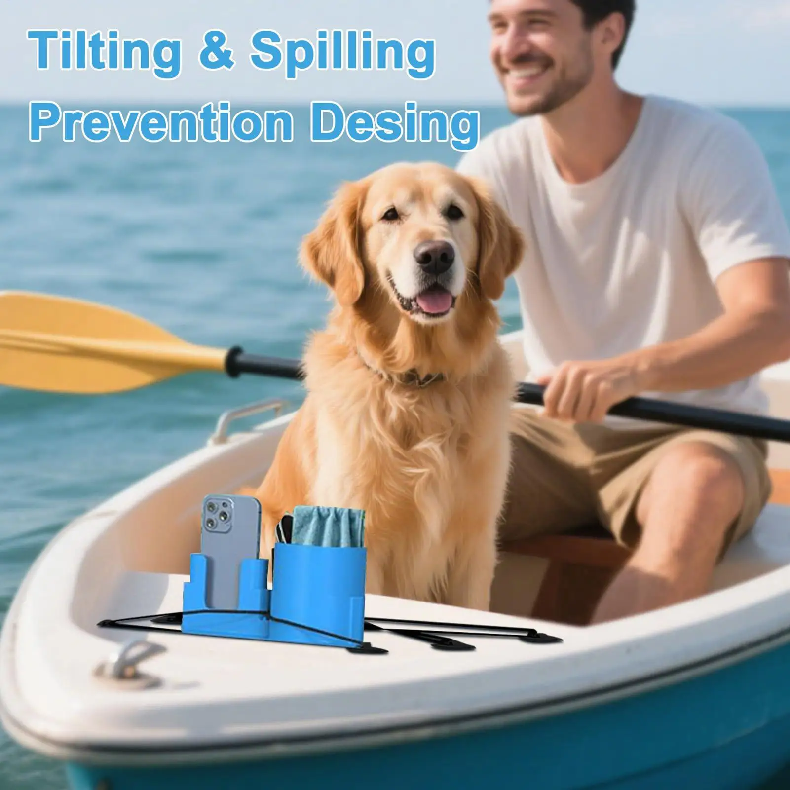 New Multi-Functional Paddle Board Cup Holder PVC Creative Kayak Drink Holder Anti-Flipping Stand Up Paddleboard Accessories