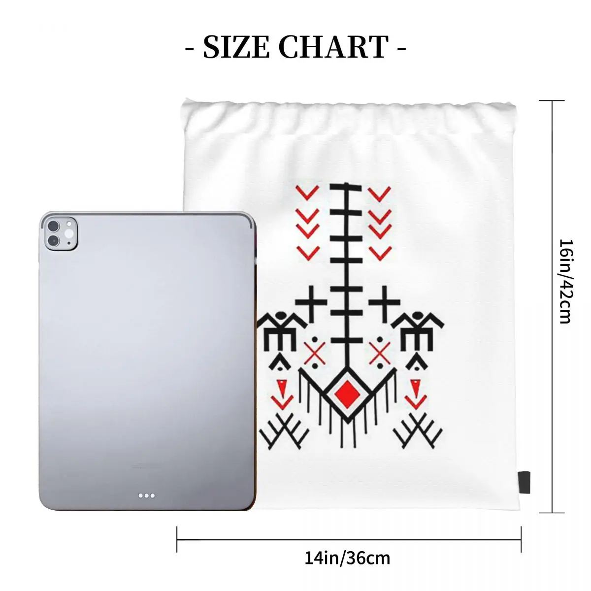 Kabyle Pattern Backpacks Casual Portable Drawstring Bags Sports Bag Book Bags For Man Woman School