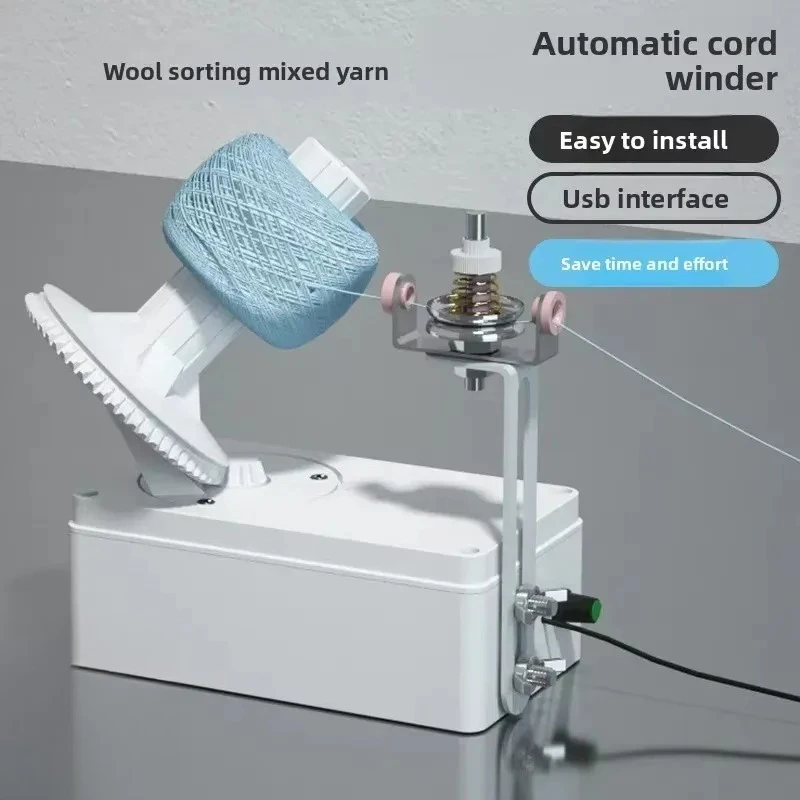 Image of Elektrische Garnwickelmaschine Kleine Schnelle USB-Betriebene Knäuelwickelmaschine für Stricken Häkeln DIY Handwerk Hobbybedarf