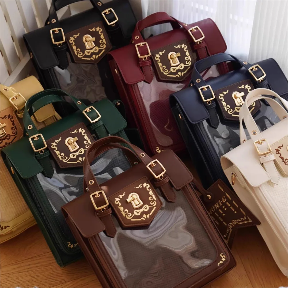 Versatile Transparent Crossbady Ita Bag Square Sac Femme Original Bolso Portable Bolsos De Mujer Preppy Style Bags for Woman
