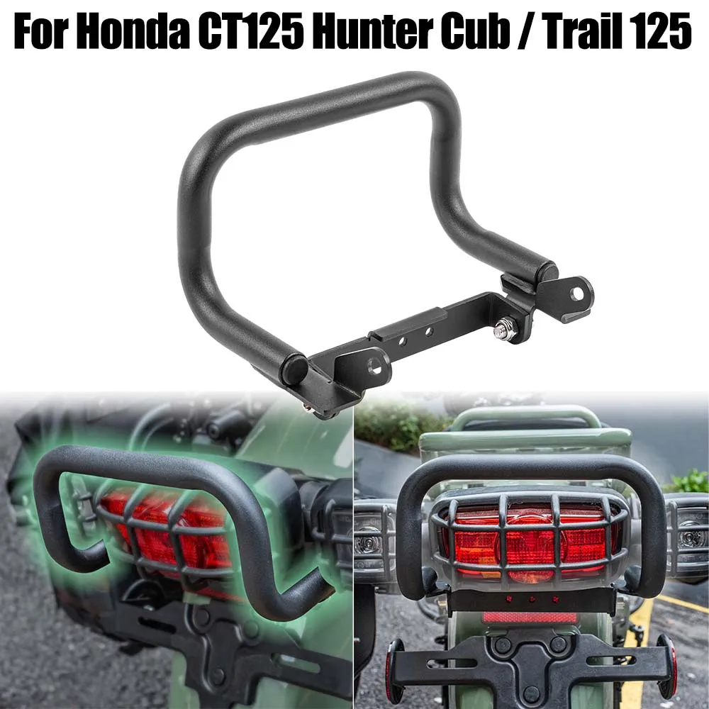 For Honda CT125 Hunter Cub Crash Bar Motorcycle Bumper Tail Light Frame Protection Trail 125 CT125 Huntercub CC125 2020-2024