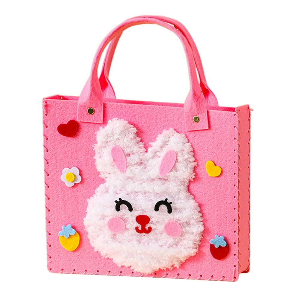 

Multicolor DIY Felt Animal Bag Kits Sewing Needle and Thread Educational Crafts DIY Embroidery Bag Set Beginners Level
