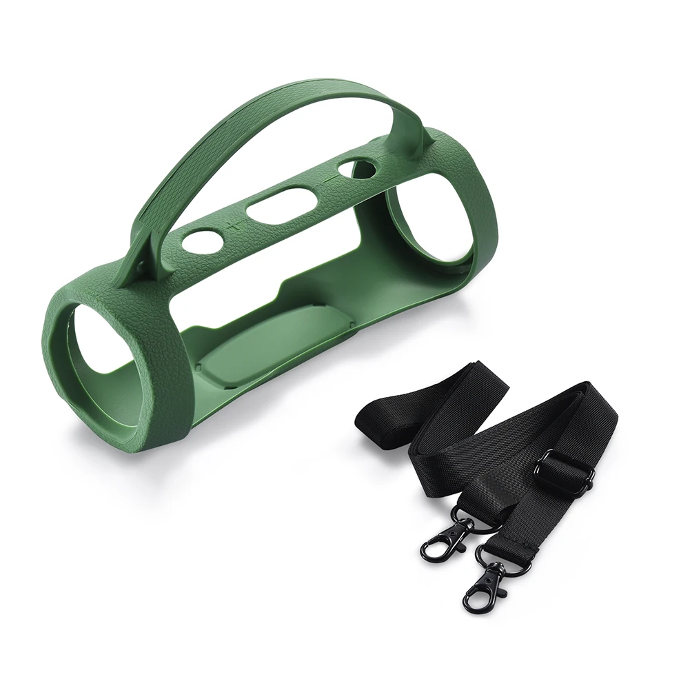 Custodia protettiva in silicone con cinturino Moschettone Copertura per altoparlante Altoparlanti portatili Custodia antigraffio per JBL Charge Essential 2