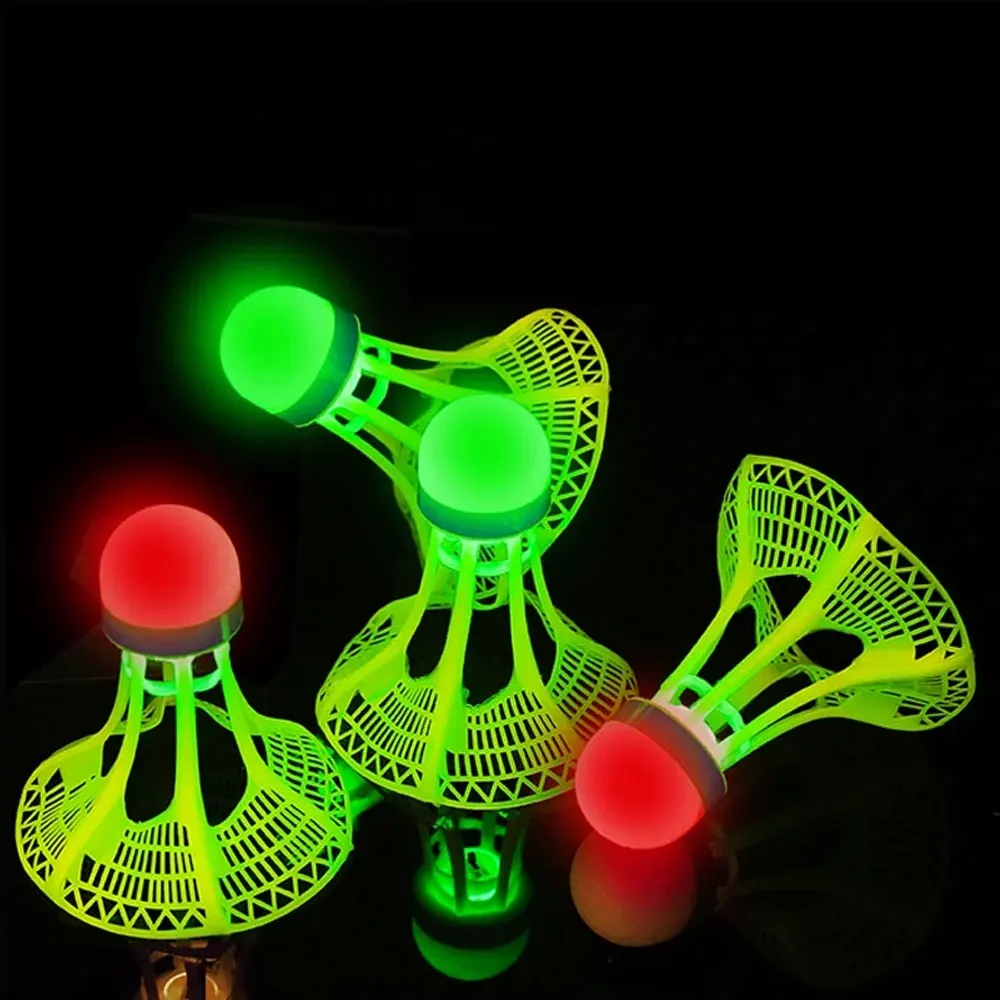 

Luminous Windproof Luminous Badminton Ball, Super Durable and Unbreakable, Outdoor Fluorescent Bright Nylon Ball with Light