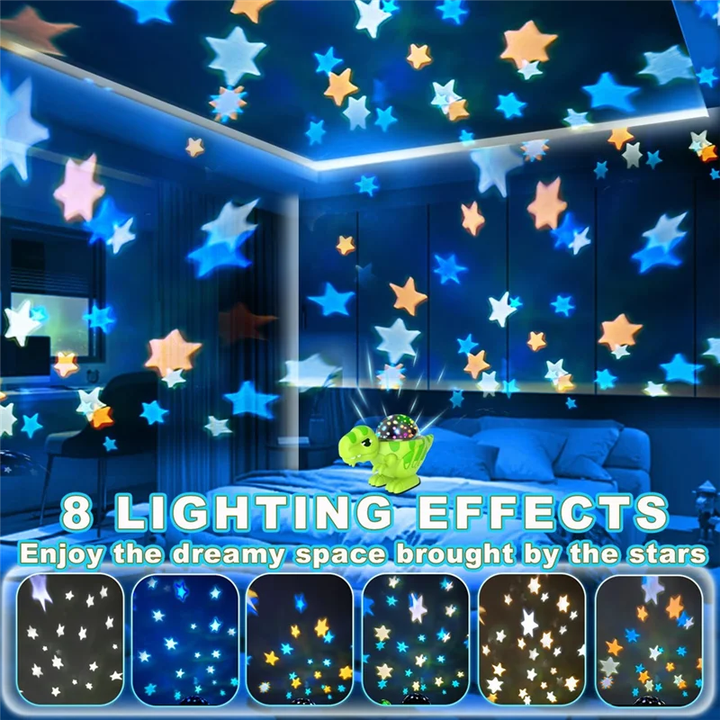 ABZC-360 Degree Rotation Child Projector, Dinosaur Projector Light For Kids, Dinosaur Themed Night Light For Kids For Room