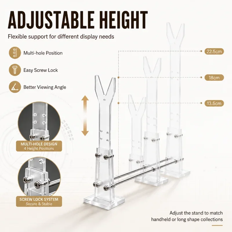 2026 Universal Toy Gun Storage Rack Acrylic Thickened Adjustable Model Display Stand
