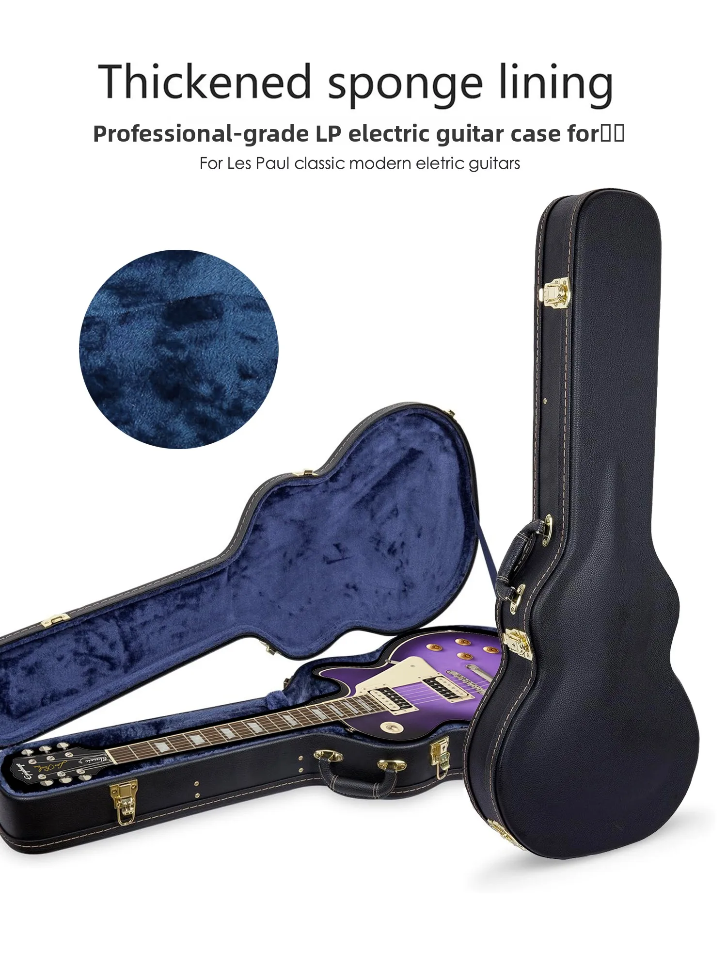 

Profional ade LORPAE Leather Guitar Case LP Sle Thiened oproof Hardell Air Travel Approved Guitar Bag