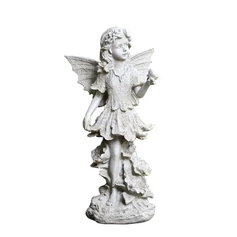 Outdoor Resin Angel Girls Character Statue Decoration Garden Landscape Sculpture Ornaments Courtyard Villa Figurines Crafts Art