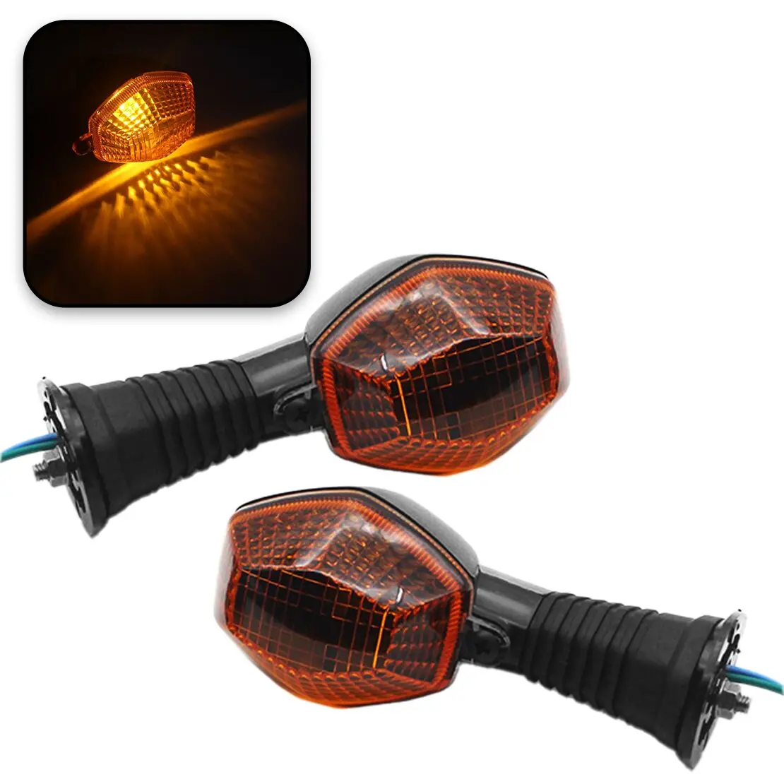 

1 пара желтых линз для мотоцикла, указатель поворота, индикатор, подходит для Suzuki GSF 650N/S 1200S 1250S Bandit GSX 650F 1250FA