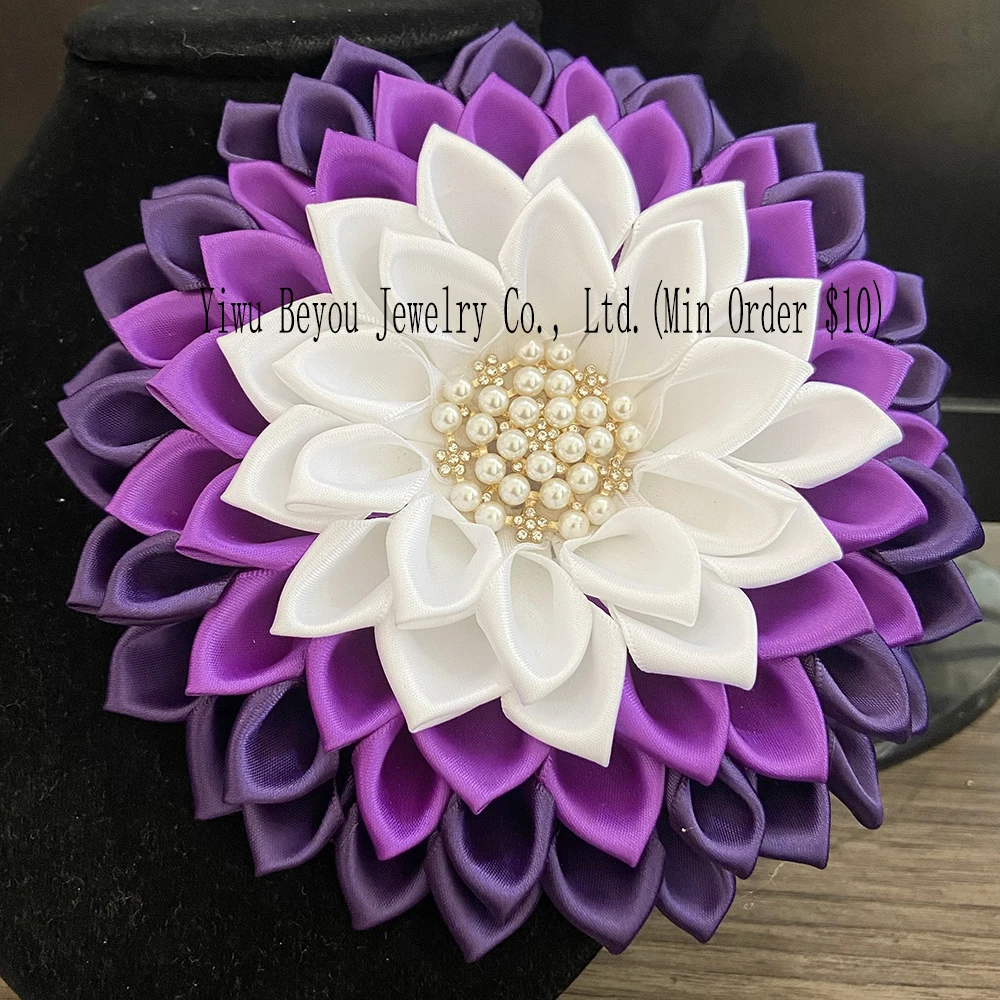 Violet Purple and white alternating Flower Corsage 6*6 inches Brooch(25pcs wholesale items)