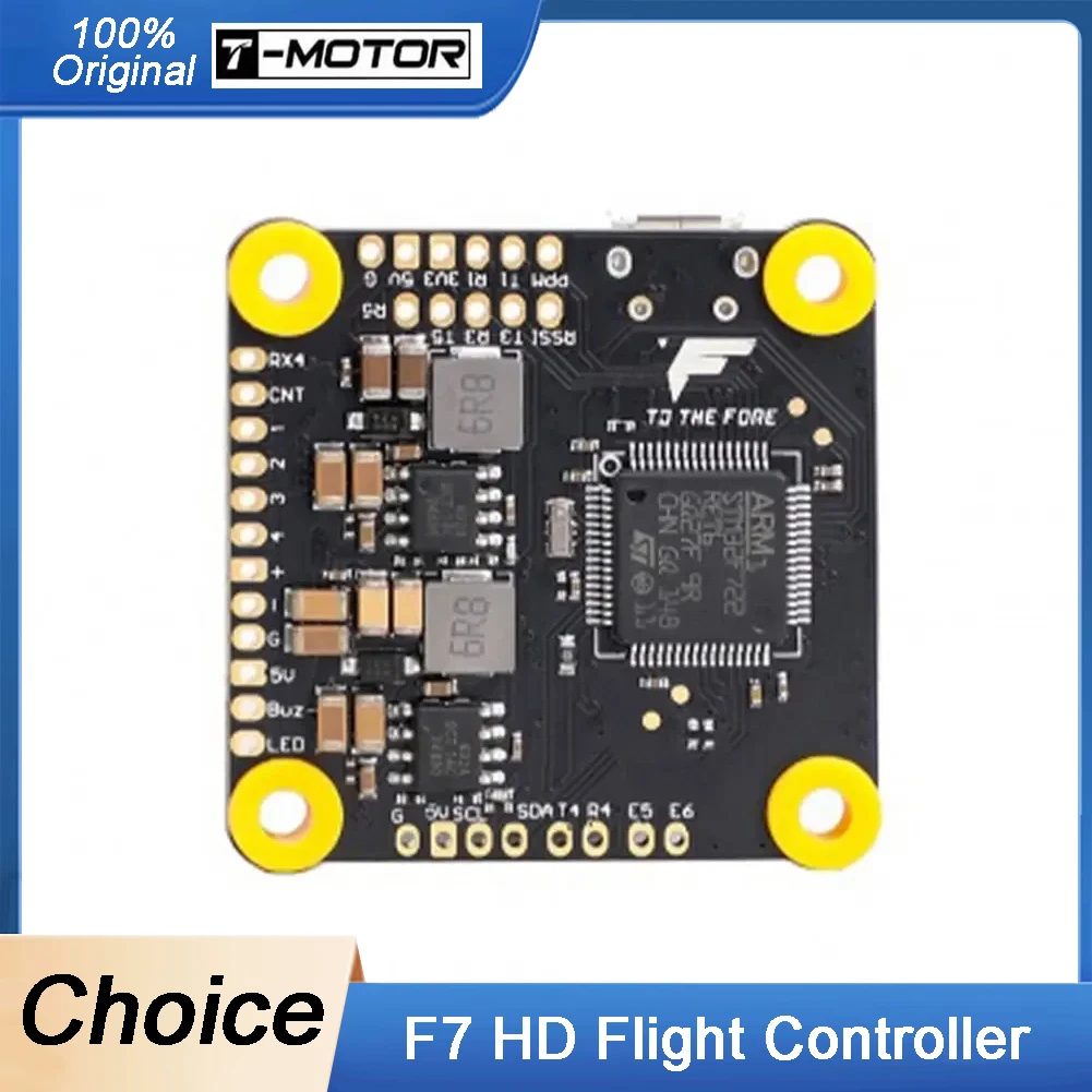 

Контроллер полета T-MOTOR F7 HD STM32F722RET6 W/BMI270 Гироскоп 5 В/2 А Поддержка BEC Вход 3-6S для RC FPV Drone