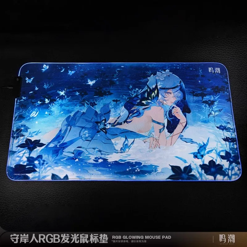 Origianal The Shorekeeper Mouse Pad Keyboard Wuthering Waves RGB Lighting mouse pad Official Genuine Doujin Anime Cosplay Gifts