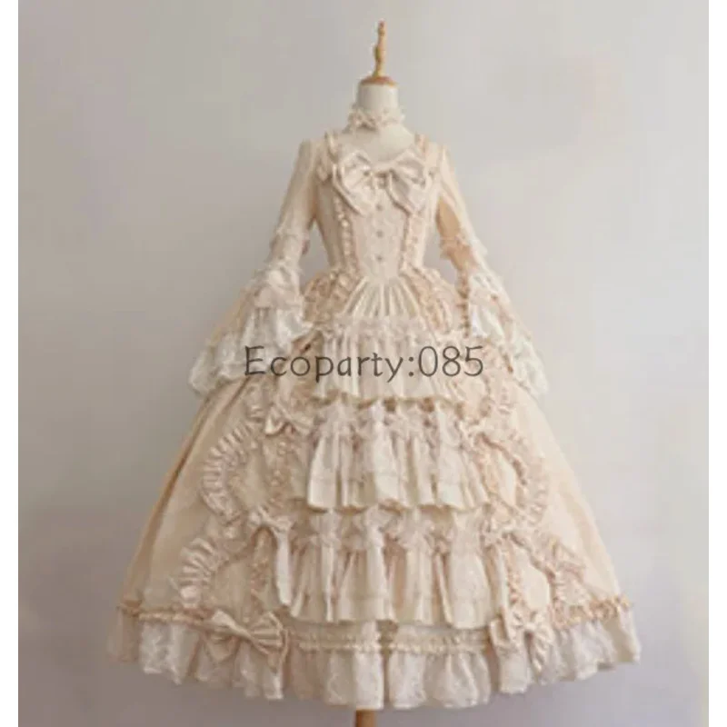 Anime Lolita Cosplay Robe de princesse pour femme, nœud mignon, dentelle, mousseline de soie, robes cousues, dames, tout match, grande balançoire, jupes, 2024