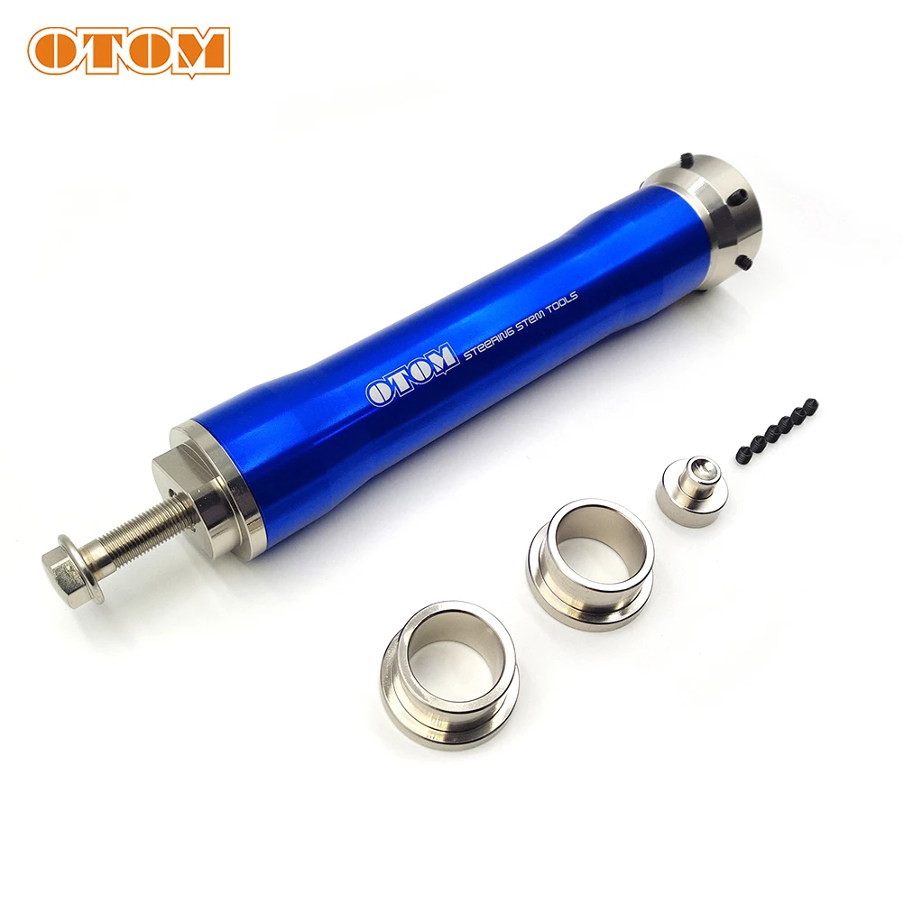 OTOM Motorcycle Steering Stem Bearing Puller Removal Tool Triple Tree Clamps Handlebar Riser Adaptor Installation Repair Spanner