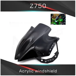 High Quality Smoke Clear Motorbike Windshield For  Z750 Z750R 2007 2008 2009 2010 2011 2012 Windscreen Wind Deflectore