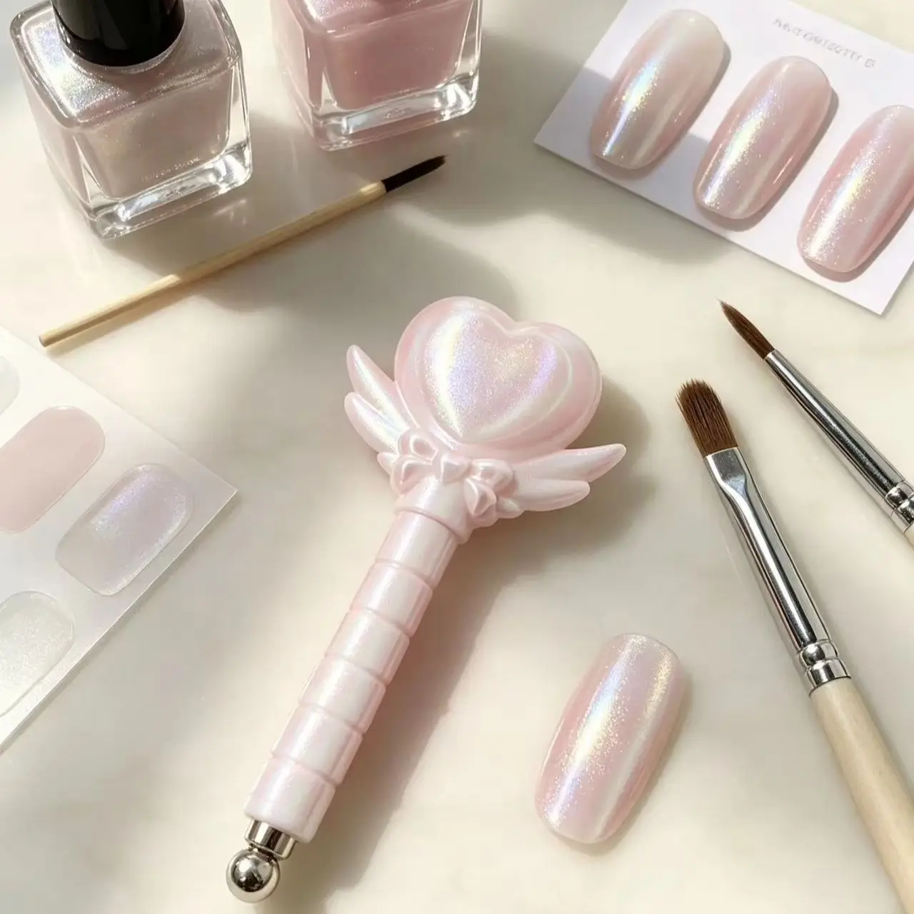 Automatic Cat Eye Nail Art Magnet Tool with Glass Beads Beginner Friendly Easy to Use No Professional Skills Required for DIY Ma