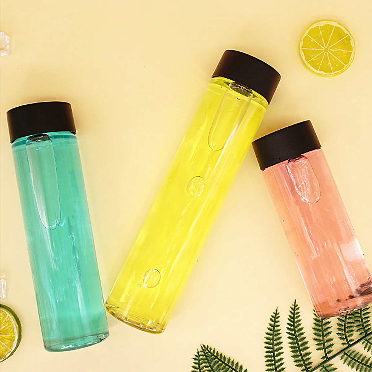 

12pcs Plastic Beverage Bottles Empty Juice Storage Containers Pet Water Bottles Set 300Ml Food Grade Clear Containers For Daily