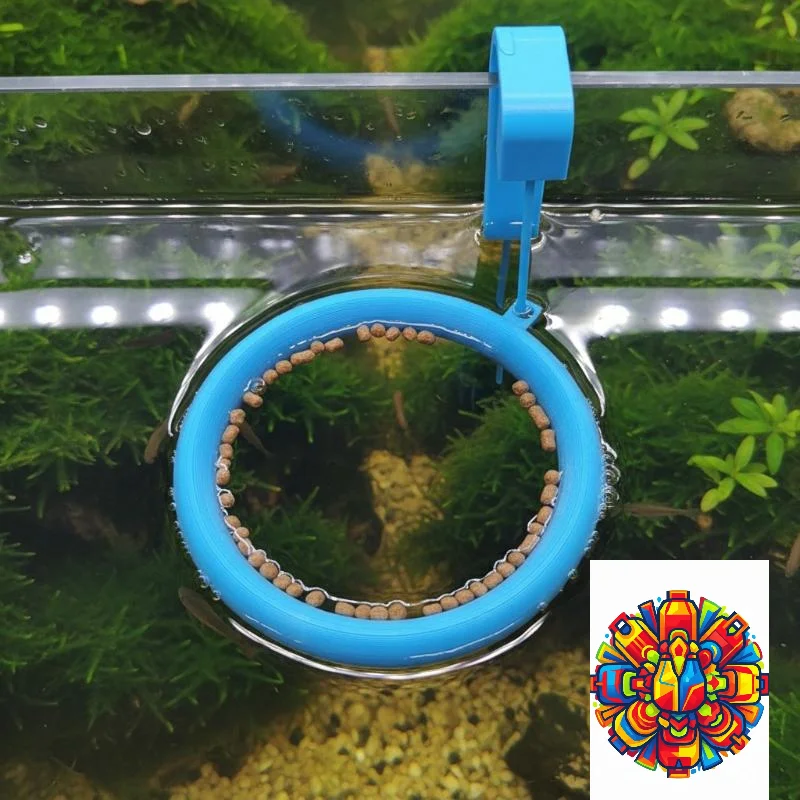 Floatable Anti-Scatter Feeder Ring for All Aquarium Water Levels Perfect for Fish Feeding