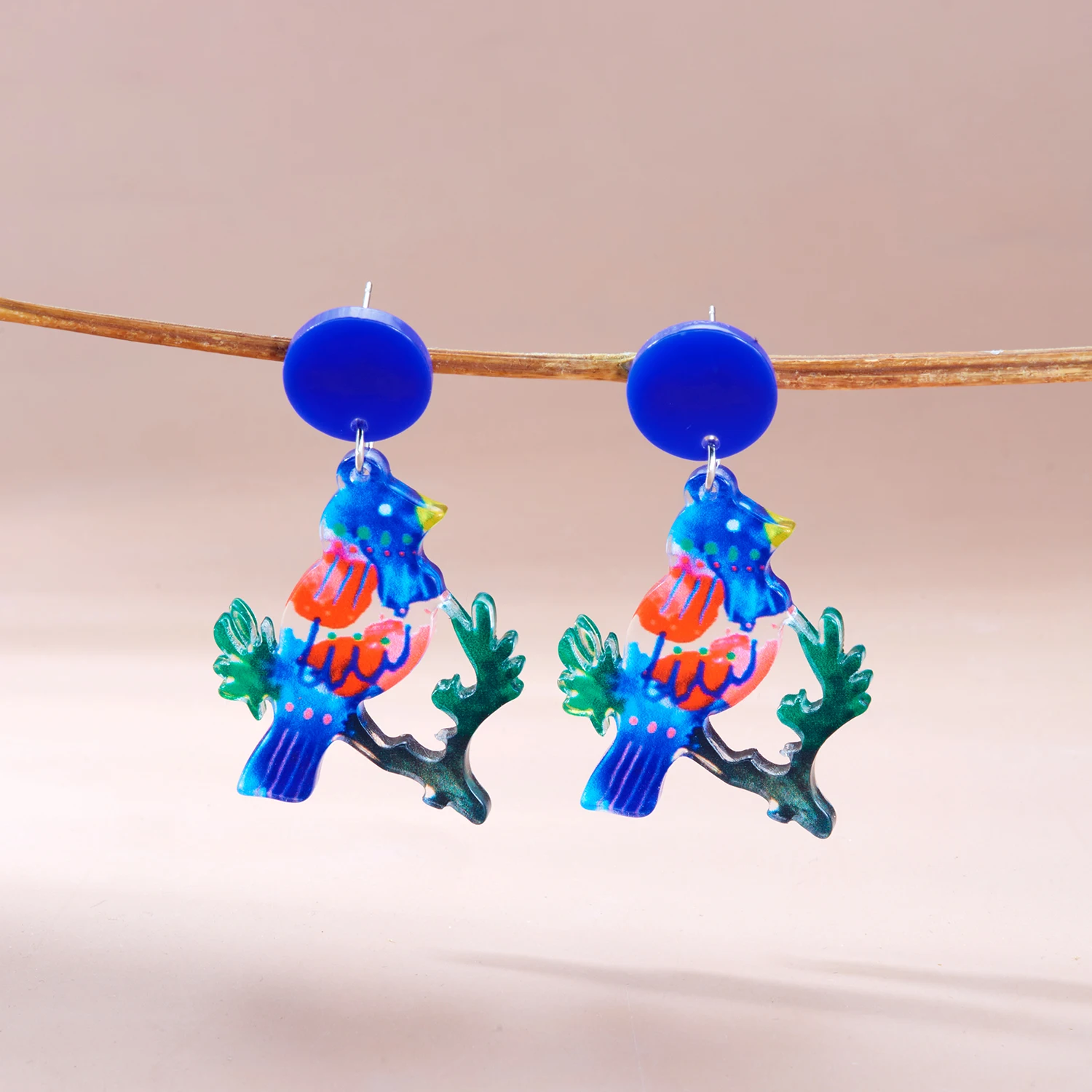 Bunte Muster Acryl Schmetterling Tropfen Ohrringe für Frauen Einfache Obst Geometrie Harz Baumeln Ohrringe Täglichen Schmuck Zubehör – Detail 18