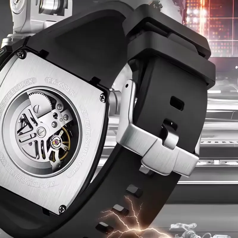 Mark Fairwhale 6003 Fashion Luxury Automatic Mechanical Men's Watch Creative Dial New Night Light Men's Mechanical Watches Gift