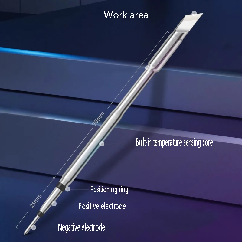 YARUN Universal 245 Soldering Station Plug-in Type Heat Source with Straight-pointed Curved Tip Welding Tip for Electric Welding