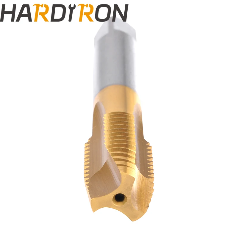 Grifo de punto en espiral Hardiron M6 X 0,5, revestimiento de titanio HSS, enchufe de punto en espiral, grifo de roscado, M6 x 0,5