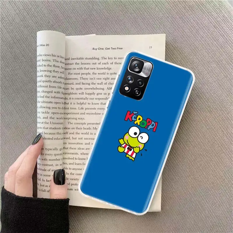 Cartoon K-Keroppi Phone Case For Xiaomi Mi 13 11T 11 Ultra 11i 12 12T Pro 12X 10T 10 Lite 5G 9 9T 8 5X 6X Cover Soft TPU Fundas