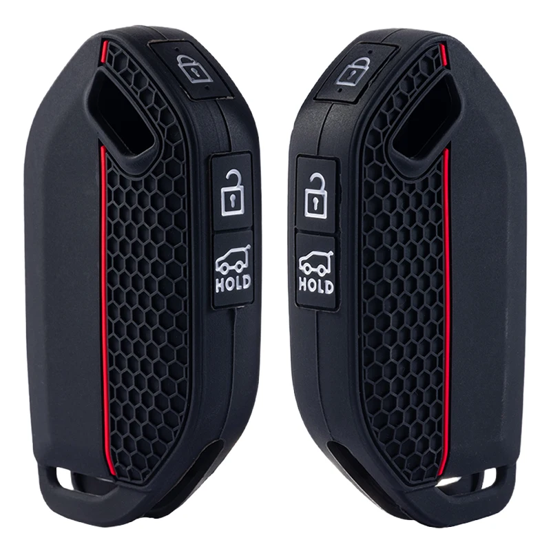 3-Tasten-Silikon-Autoschlüsselhülle für Kia EV9 K3 K5 Carnival Picanto GT Line Sorento MQ4 KA4 Autoschlüssel-Etui Schlüsselhalter Schlüssellose Abdeckung