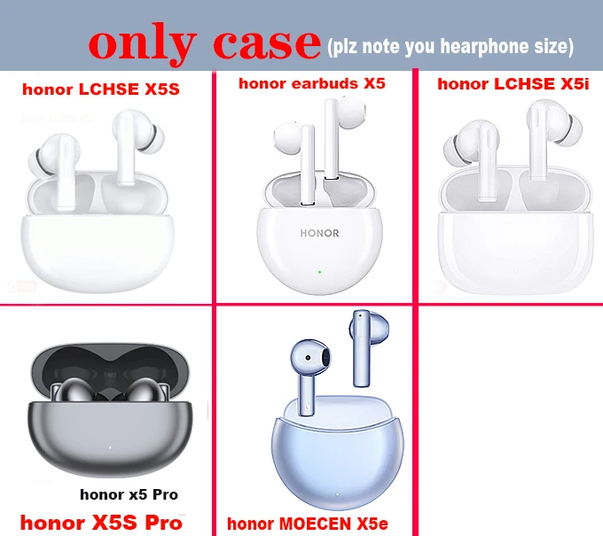 علبة سماعات أذن من السيليكون مع سلسلة حب ، سلسلة مفاتيح فاخرة تصفيح ، حافظة لطيفة لهاتف Honor X5 ، X5S ، X5i ، X5E ، X5S Pro