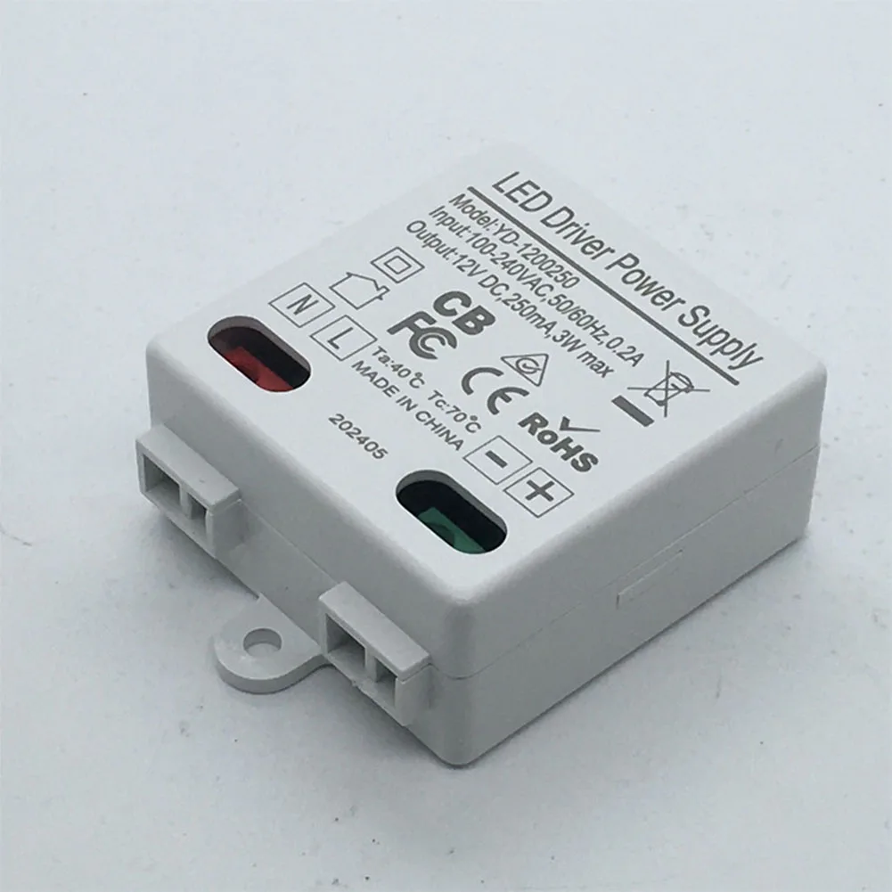 DC12V 3W Drive Power Supply Constant Voltage LED Power Supply AC To DC DC Output For Driving LED Strip Lights Cabinet Lighting