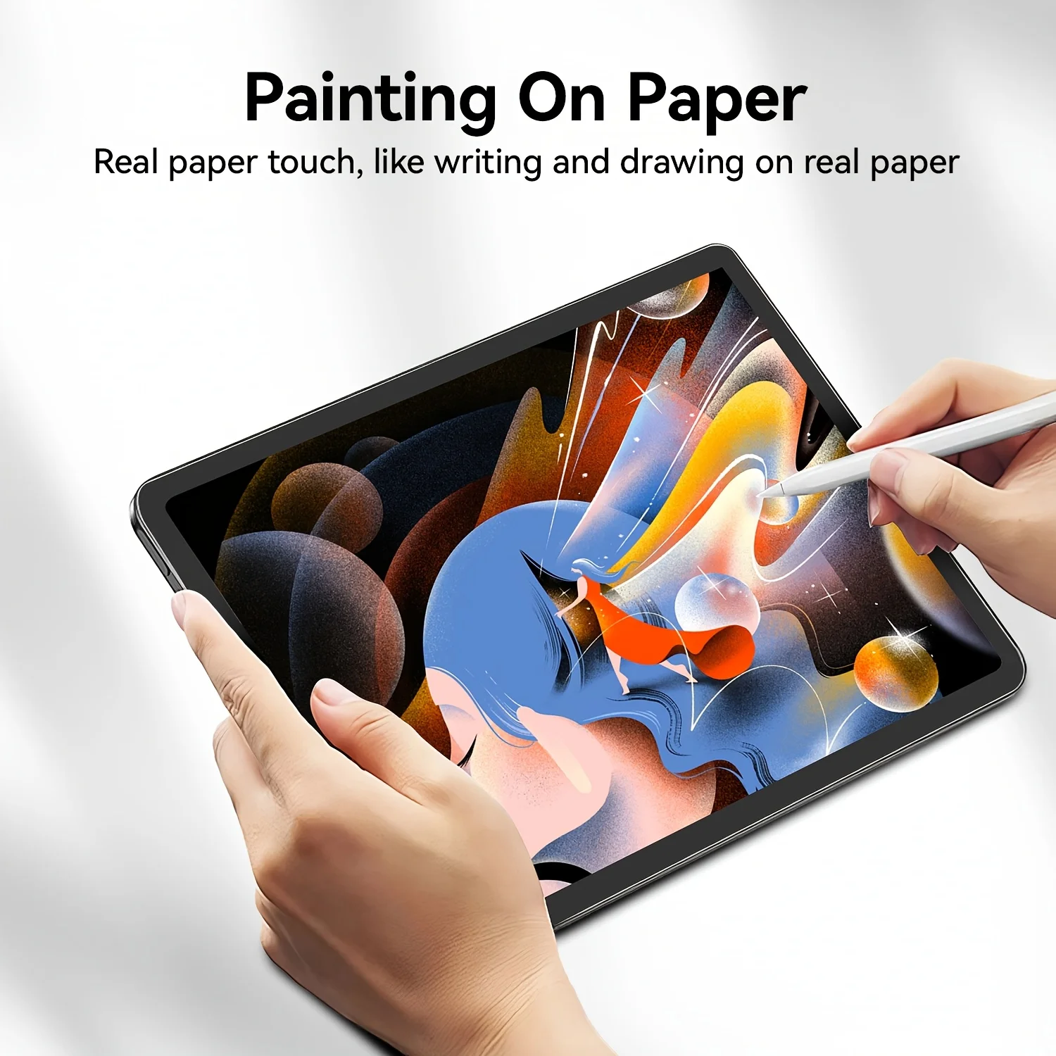 2 Stück iPad Displayschutzfolien mit Papiergefühl für iPad Pro 11 10./11. Generation, iPad 7/8/9. Generation, Air 6 4 5 10.9 13 12.9 M2 M3 M4 Mini6 7 Folie – Detail 4