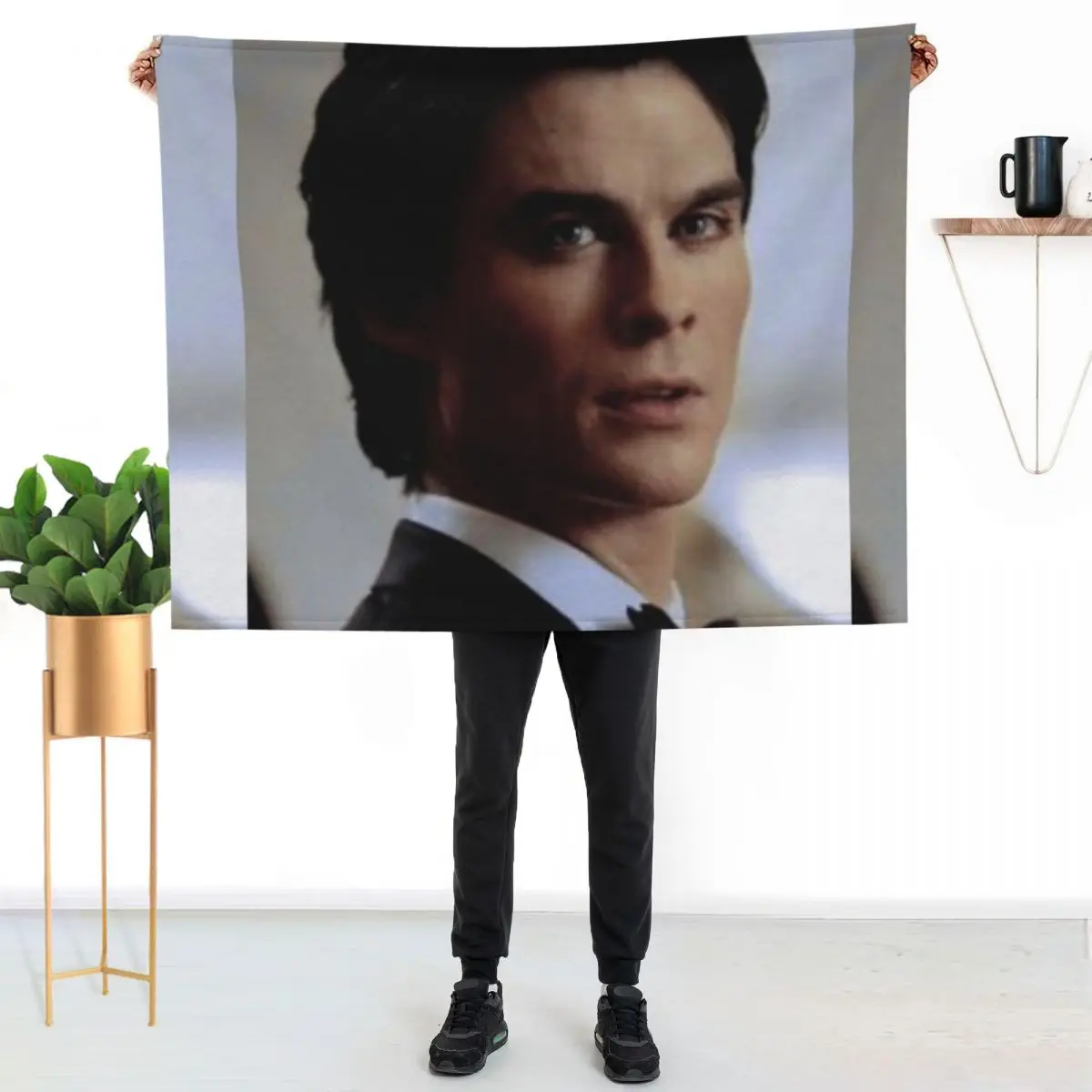 damon Throw Blanket Heavy Summer Beddings Picnic blankets ands Hairys Flannel Blankets