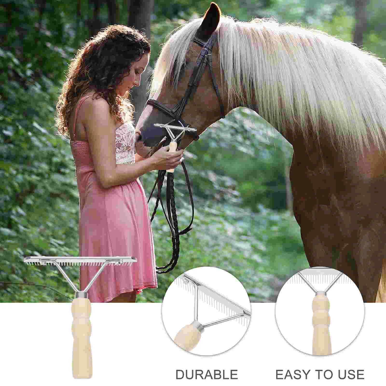 Dematting Rake Horse Nail Comb Combs Hair Beauty Products Groom Supplies Deshedding Cleaning